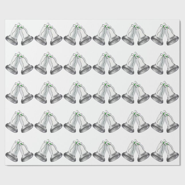 Papel De Presente Livro Branco da Fita de Prata (Aberto)