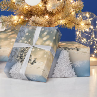 Papel De Presente Livro Branco de Molho de Natal