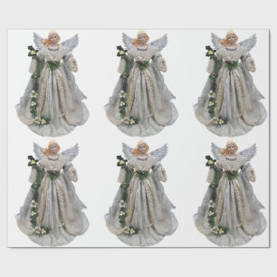 Papel De Presente Livro Branco do Anjo Natal