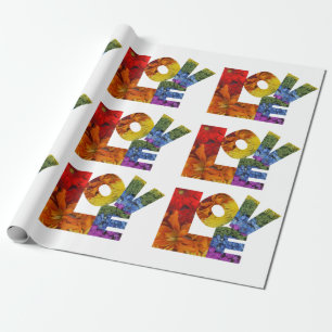 Papel De Presente Livro Branco Floral Love
