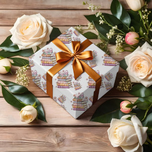 Papel De Presente Livro de Histórias Casamento Tema Um Novo Capítulo