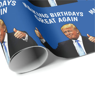 PAPEL DE PRESENTE LIVRO DE NASCIMENTO DO ANIVERSÁRIO DE DONALD TRUMP