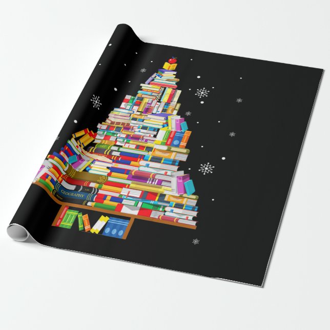 Papel De Presente livro de Natal bibliotecário livro de livros amant (Desenrolado)