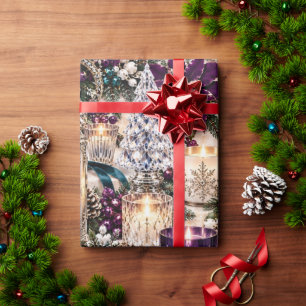 Papel De Presente Livro de Natal Plum Teal
