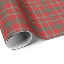 Papel De Presente Livro de Natal Vermelho e Xadrez Verde