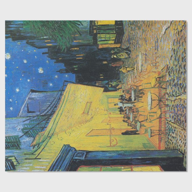 Papel De Presente LIVRO: Van Gogh: CAFÉ TERRACE À NOITE (Aberto)