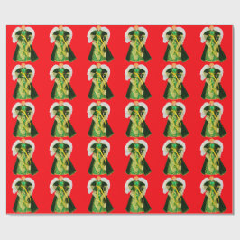 Papel De Presente Livro Verde Anjo Vermelho