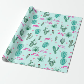 Papel De Presente Livro Verde Cactus