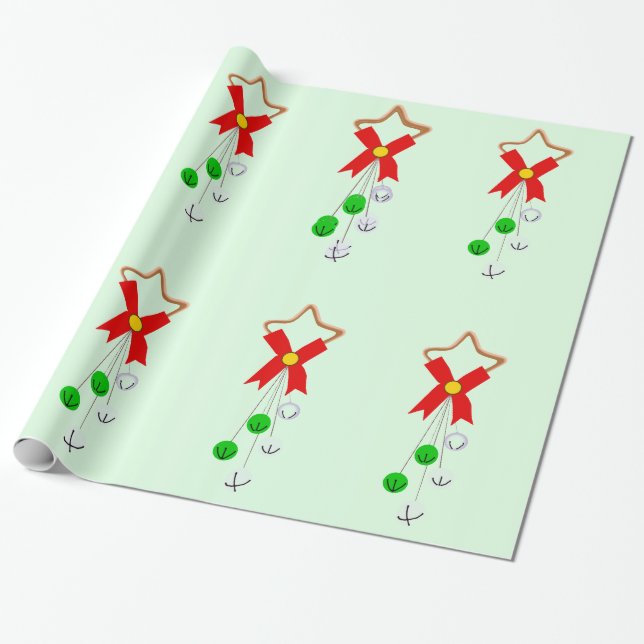 Papel De Presente Livro Verde da Fúria de Natal (Desenrolado)