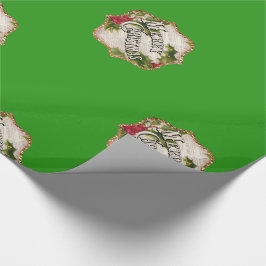 Papel De Presente Livro Verde do Feliz Natal