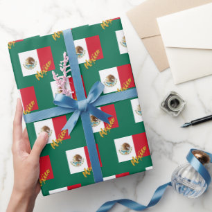 Papel De Presente Livro Verde do México, Patriota da bandeira mexica