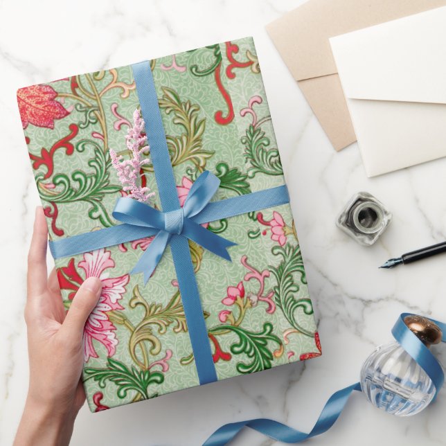 Papel De Presente Livro Verde Floral (Presentear)