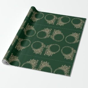 Papel De Presente Livro Verde Luxuoso