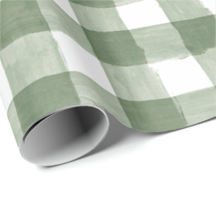 Papel De Presente Livro Verde Rustic Buffalo Check Holiday Wraping P
