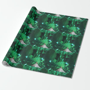 Papel De Presente Livro Verde sobre o embrulho de Emerald