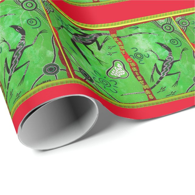 Papel De Presente Lizard Dreaming Christmas Wrappaper (Ponta do rolo)