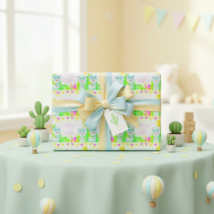 Papel De Presente Llama de festa Feliz aniversário