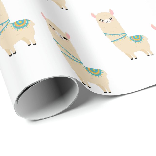 Papel De Presente Llama Wrapping Paper (Ponta do rolo)