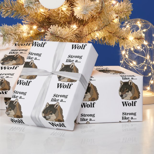 Papel De Presente Lobo Cinzento (Feriados)