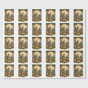 Papel De Presente Lobo Sortudo – Dia de São Patrício Família Uivando