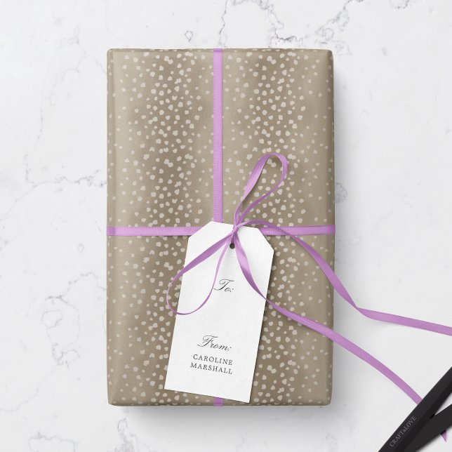 Papel De Presente Locais naturais de bebês-cervo castanhos (animal print baby deer fawn spot patterned gift wrapping paper in natural warm beige)