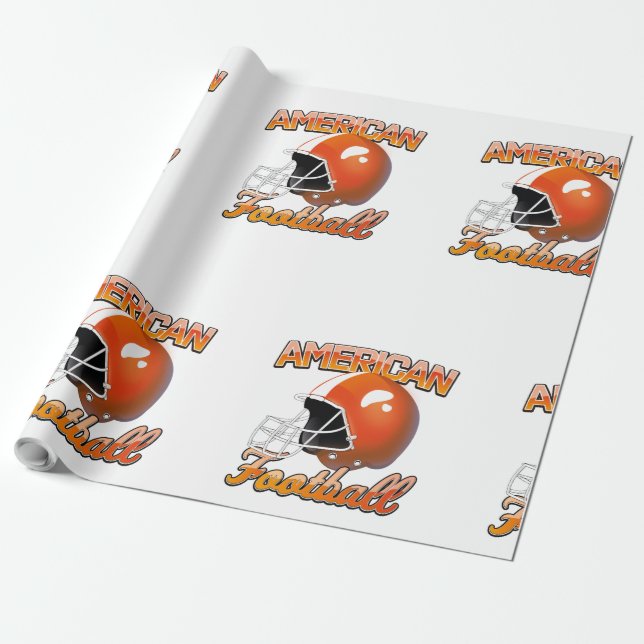 Papel De Presente Logotipo Americano de Futebol (Desenrolado)