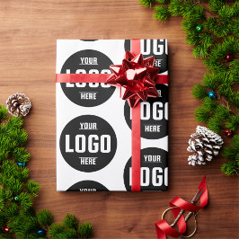 Papel De Presente Logotipo Comercial Personalizado – Branco