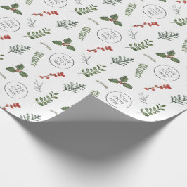 Papel De Presente Logotipo de Férias de Natal Pequenas Empresas Prom