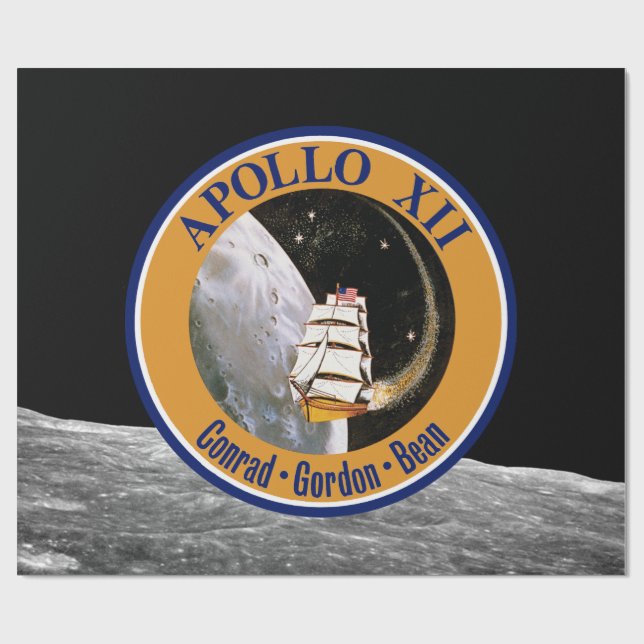 Papel De Presente Logotipo de patch de missão Apollo 12 (Aberto)