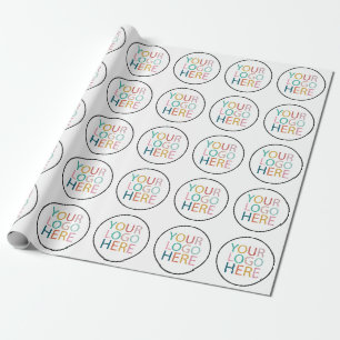 Papel De Presente Logotipo Empresarial Branco Profissional Personali
