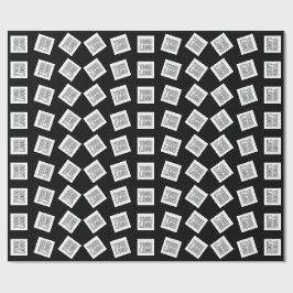 Papel De Presente Logotipo ou padrão de imagem exclusivo | Preto (ed