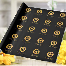 Papel De Presente Logotipo Personalizado de Negócios Agradecimento