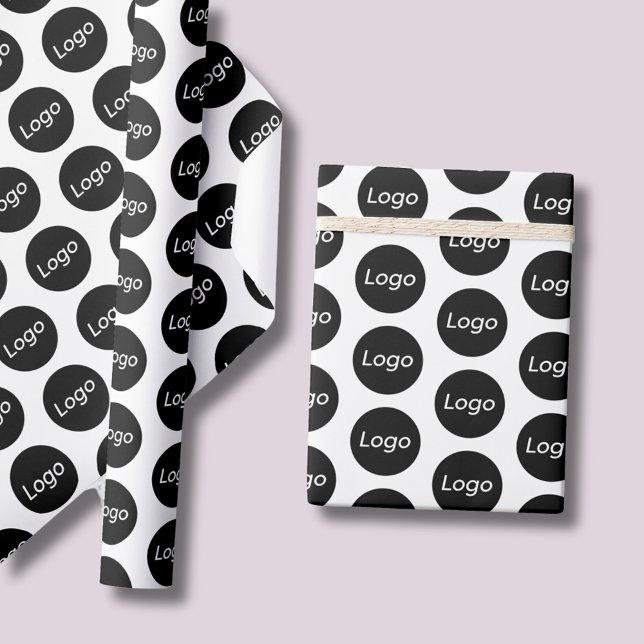Papel De Presente Logotipo personalizado Embalagem profissional para (Create professional branded wrapping paper for your small business packaging; just add your logo!)