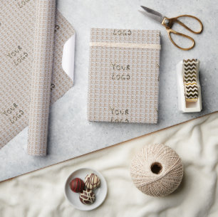 Papel De Presente logotipo personalizado simples e elegante aqui emp