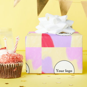 Papel De Presente Logotipo personalizado simples e elegante aqui emp