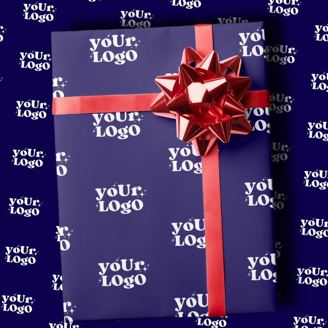 Papel De Presente Logotipo Personalizado Simples e Elegante Aqui Emp (Criador carregado)