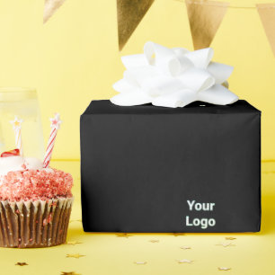 Papel De Presente Logotipo personalizado simples minimalista e elega