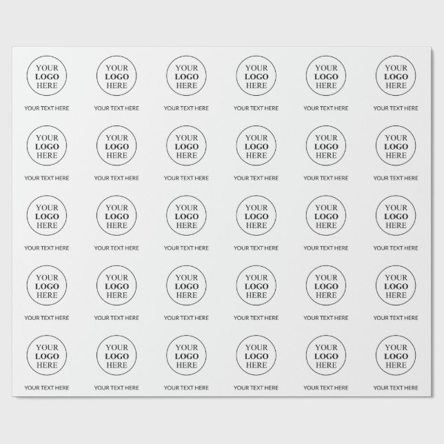 Papel De Presente Logotipo Promocional Personalizado – Sem Pedido Mí (Aberto)