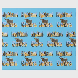 Papel De Presente Logotipos de Imagem de Vacas Highland,