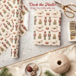 Papel De Presente Loja de Brinquedos Clássicos Natal