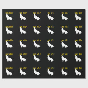 Papel De Presente Lone Wolf Male Sigma Moderno Minimalista