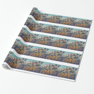 Papel De Presente Lontras de mar