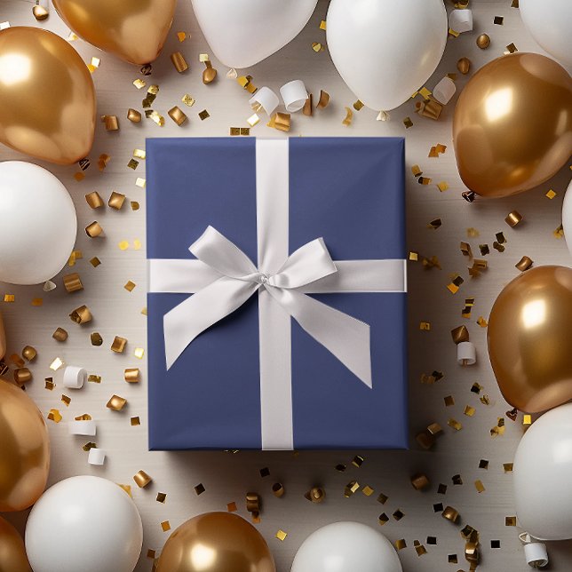 Papel De Presente Lote Clássico: Rich Blue Wrapping Paper Roll (Criador carregado)