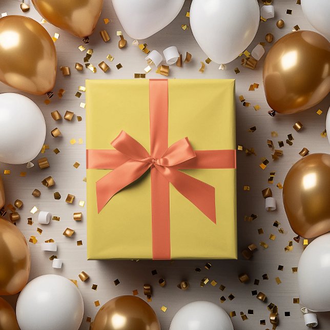 Papel De Presente Lote Clássico: Roll de Papel de Enrolamento Amarel (Criador carregado)