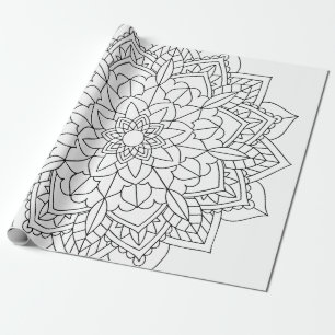 Papel De Presente Lotus Flower Mandala