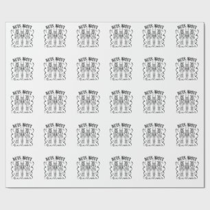 Papel De Presente Loucos sobre o Natal Engraçado Nutcracker de Natal