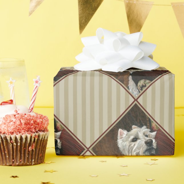 Papel De Presente Lounging Westie em Sofa (Festa de aniversário)