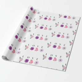 Papel De Presente LOVE Butterfly, Romantic Pink