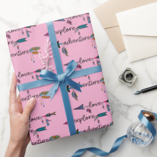 Papel De Presente Love Explore Adventure Arrow Tribal Boho Design