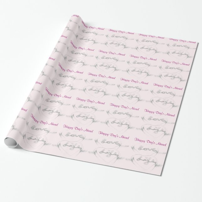 Papel De Presente Love Life Wraping Paper (Desenrolado)